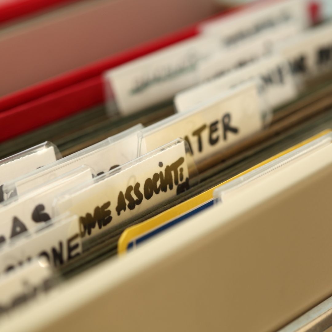Filing cabinet labels