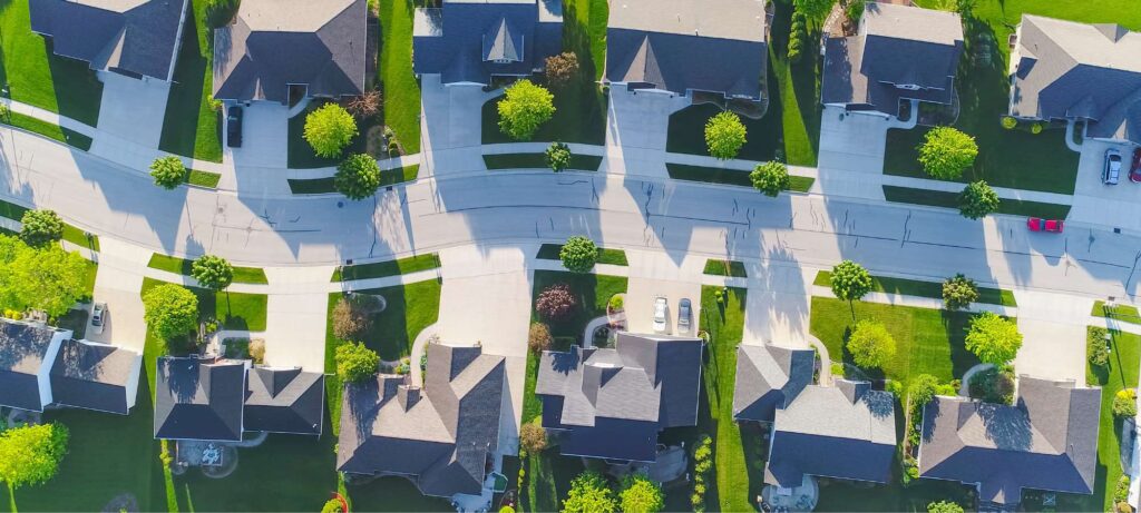 neighborhood aerial view