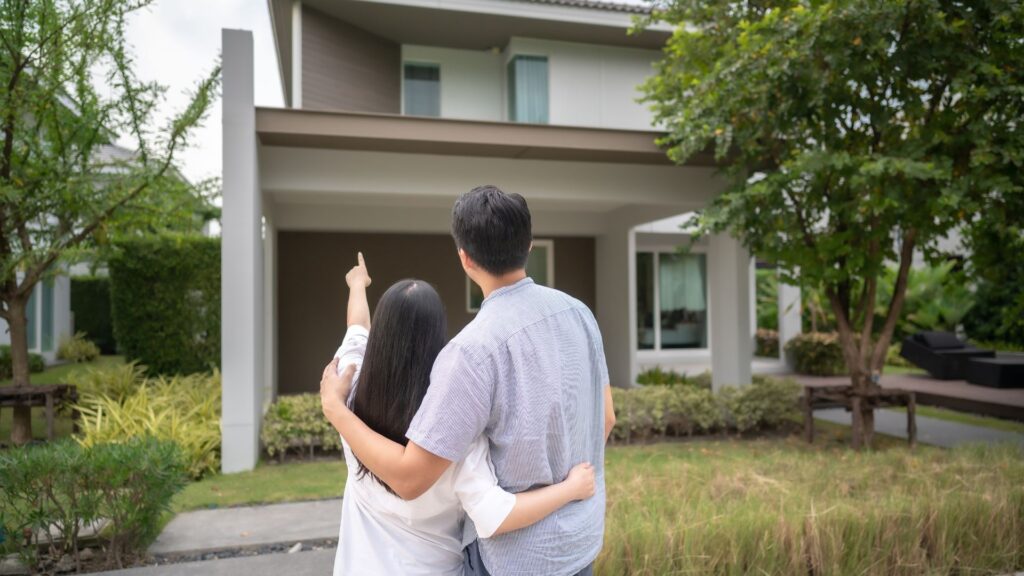 couple looking at a home