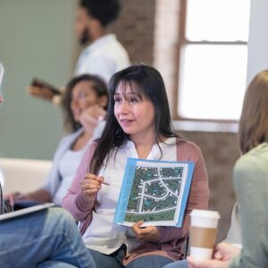 HOA member presenting an idea