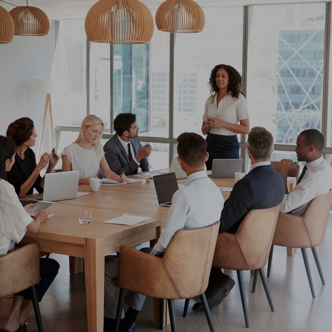 A business meeting