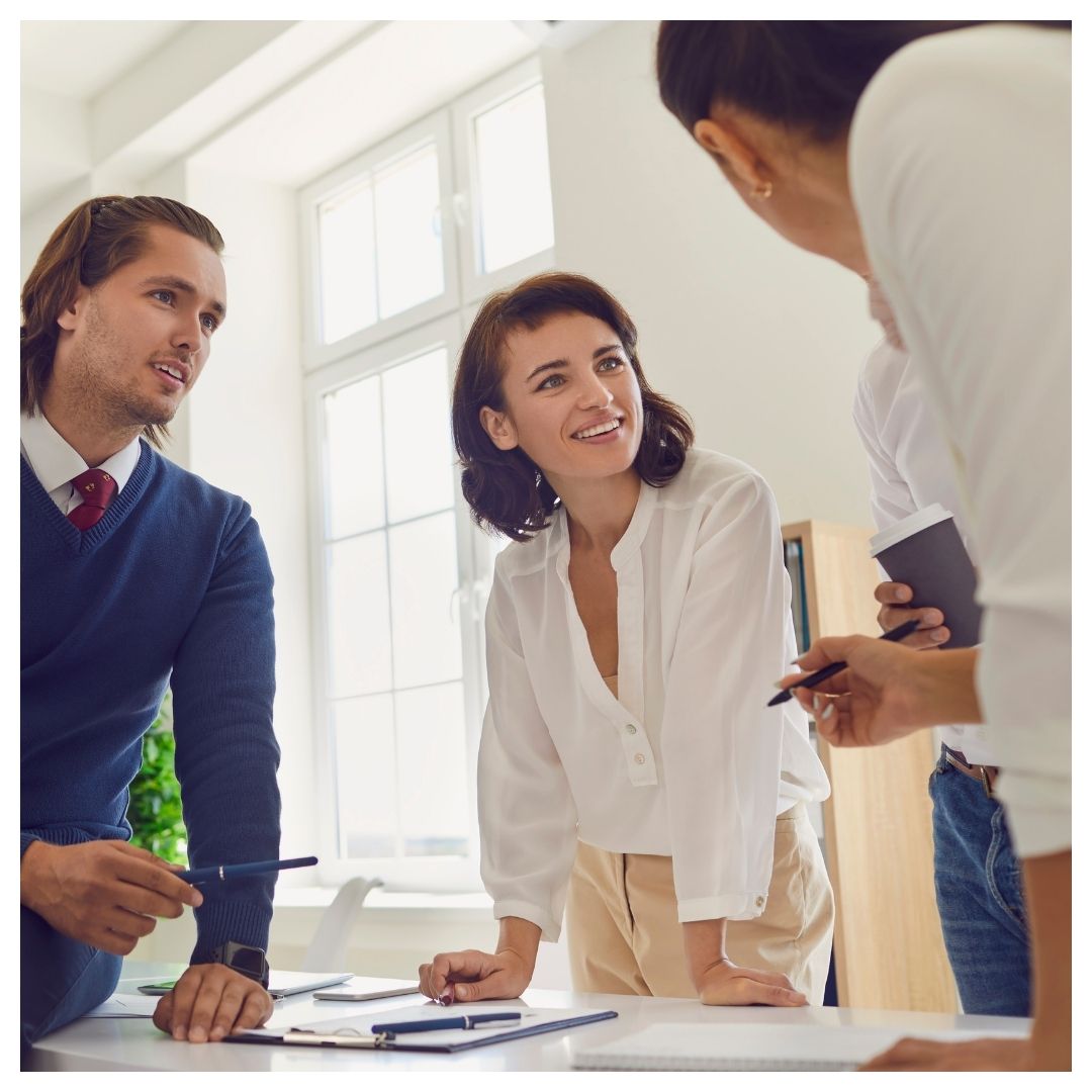 people discussing different ideas