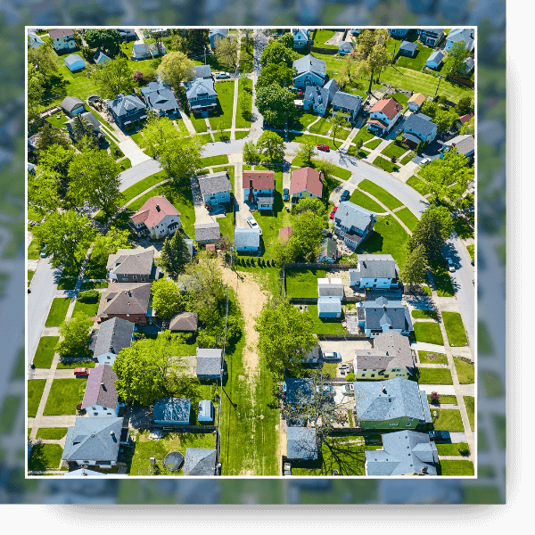 arial view of a community