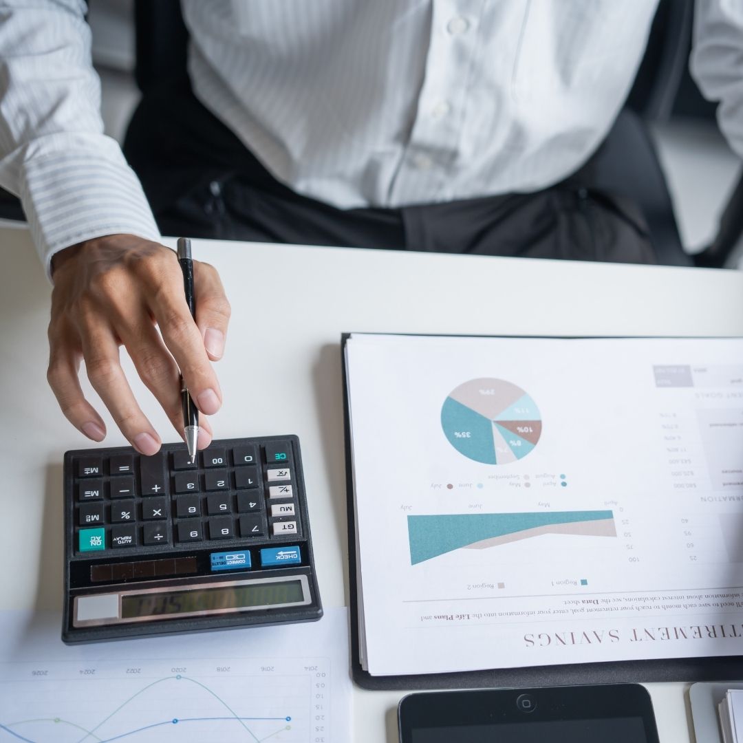 person doing finances